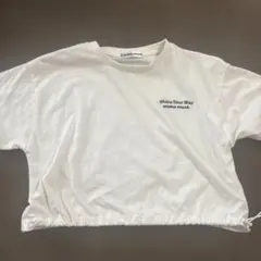 emma muah ロゴ刺繍 Tシャツ ホワイト