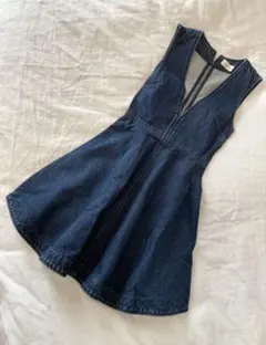 【美品】FRAY I.D デニムワンピース ジャンパースカート