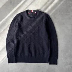 く*い様 16593 トミーヒルフィガー 刺繍ロゴ ウール カシミア セーター