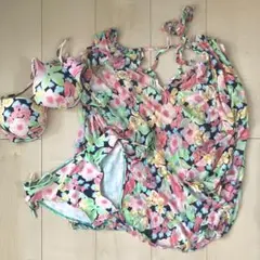花柄3点セットビキニ水着