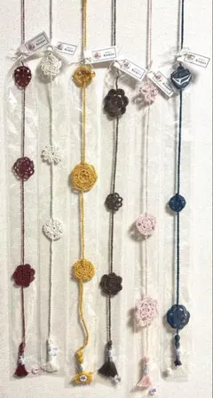 かぎ針編み花モチーフガーランド