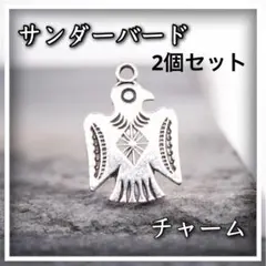 早い者勝ち シルバー チャーム サンダーバード キーホルダー インディアン 2個