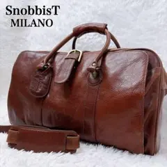 Snobbist MILANO スノビスト ボストンバッグ レザー ブラウン 2026年最新】Snobbist メンズ ボストンバッグ・旅行用バッグの人気