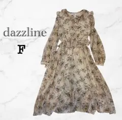 【美品】dazzline ダズリン 花柄 ワンピース ロング シフォン 上品