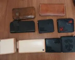 【4000円均一セール!】長財布 レザー皮革 本革 茶色 ブラウンカラー