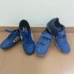 ★Umbro アンブロ スパイクフットサル ブルー青　セット 19.5cm20★