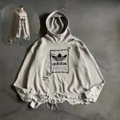 80's ”adidas“デサント”刺繍ロゴ“短丈ワイド“sweat