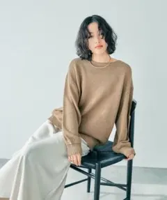 LEPSIM ⭐️ 春物　ニット プルオーバー　長袖　ベージュ