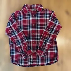 UNIQLO チェック柄長袖シャツ 140