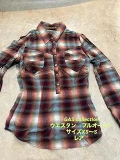 GAS collectionチェック　長袖プルオーバーシャツ　レア❣️ ウエスタンのサムネイル
