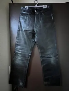 Old Gap レザーパンツ 本革 ブラック カニエウエストのサムネイル