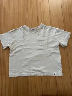 男の子女の子ゆるシルエットクリーム色 Tシャツ110