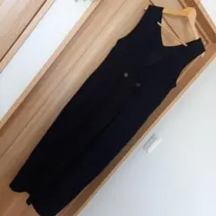 ゆったりサロペット　オールインワン　ブラック