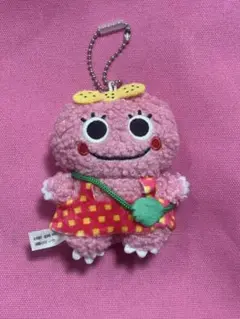 がんこちゃん カプセルトイ ガシャポン ピンク ぬいぐるみキーホルダー