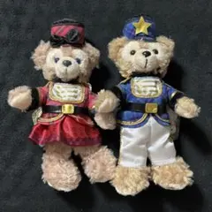 ディズニー　クリスマス　ダッフィー　シェリーメイ　ぬいぐるみバッジ　2点セット