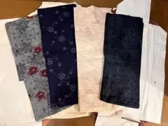 小紋　夏物　着物　帯上げ帯締めセット　和装セット