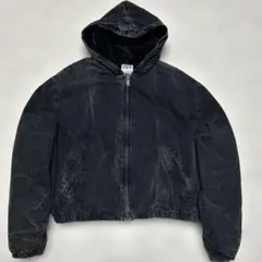 ZARA コントラストデニムジャケット アクティブジャケット L 短丈 裏地ボア