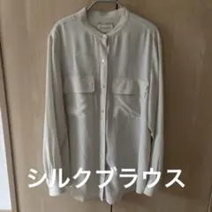 週末セール✴︎UNITED ARROWS シルクブラウス　グレー