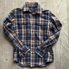 AMERICAN EAGLE 長袖シャツ ネイビー/マルチカラー