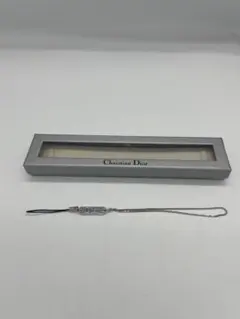 美品】◆Dior◆クリスチャンディオール 携帯ストラップ シルバー プレート