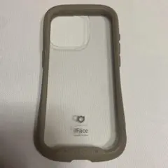 iPhone15pro iFace ベージュ　ケース　クリア
