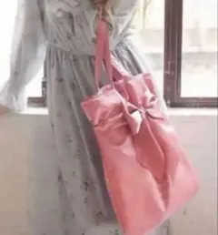 【✧︎美品】 Maison de FLEUR ୨୧リボント一トバッグ （ピンク）