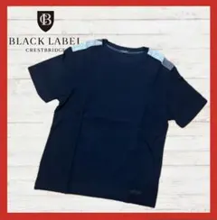 【美品】ブラックレーベルクレストブリッジ　CBチェック　Tシャツ　黒　L