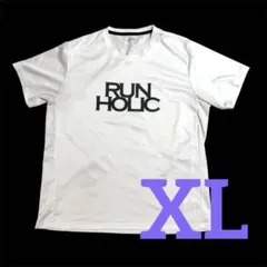 良品　RUN HOLIC ホワイト メンズTシャツ　XL（LL）　夏