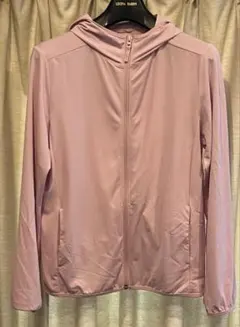 【美品】ユニクロ エアリズム UVカットメッシュパーカ キッズ 150 ピンク