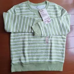 無印良品　やわらか裏毛　トレーナー　ライトグリーン
