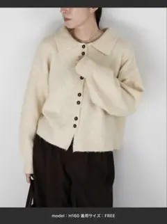 select MOCA ボタンアップポロカーディガン