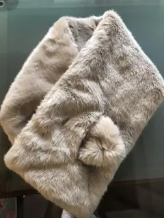 ナノユニバース フェイクファーストール ライトグレー