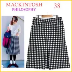 《MACKINTOSH》マッキントッシュ　ウール　膝下丈スカート　紡毛　38