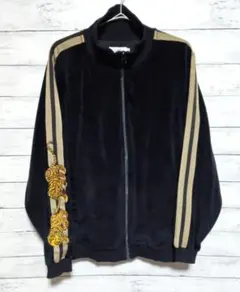グラニフ 石黒亜矢子 ベロアトラックジャケット バターの虎 Lサイズ