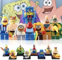新品LEGOレゴ互換　スポンジボブ　ミニフィグ人形セット