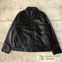 【OLD GAP】黒レザージャケット M 牛革#803