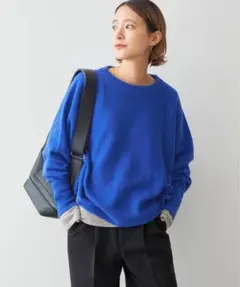 スピックアンドスパン☆バルキーヤーン ドルマンロングリブニット