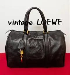 美品 極希少！LOEWE アナグラム ミニボストンバッグ ハンドバッグ ブラックのサムネイル