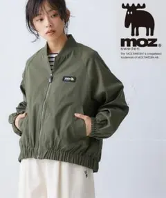 ジャケット アウター レディースmozモズ MA-1 ブルゾンカーキL ニッセン