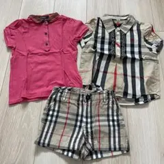 Burberry ショートパンツ＋トップス3点セット　100㎝