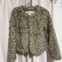 After All ヒョウ柄ファーコート