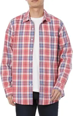 [Amazon Essentials] メンズ　チェック柄　カジュアル 長袖