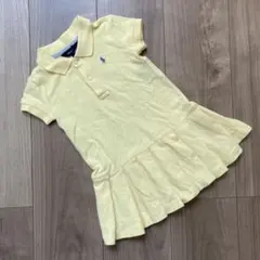 RALPH LAUREN☆イエローポロシャツワンピース（フリル付き）
