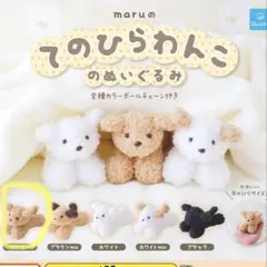 maruのてのひらわんこのぬいぐるみ　ブラウン　ガチャガチャ