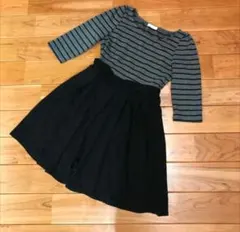 earth music&ecology ボーダーワンピース Mサイズ