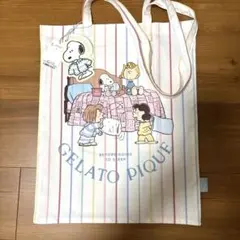 【新品タグ付き】ジェラートピケ　スヌーピー★オリジナルアート トートバッグ