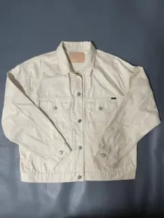 【EDWIN エレガントクリーム色デニムジャケットLサイズ】