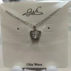 未開封 Glitz Wave ネックレス シルバーカラー ストーン付き