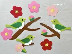 壁面飾り　春　うぐいす　ひな祭り　3月　4月