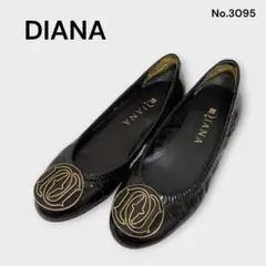 DIANA WELL FIT ダイアナ フラットシューズ パンプス ブラックのサムネイル